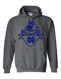 NDA -CHARCOAL HOODIE-KNIGHT LOGO ROYAL