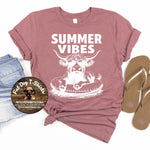 SUMMER VIBES- HIGHLAND COW T-SHIRT