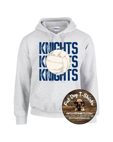 NDA VOLLEYBALL HOODIE -YOUTH AND ADULT UNISEX-ASH