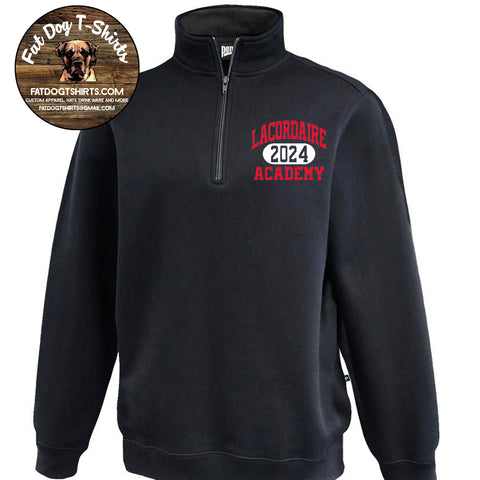 LACORDAIRE QUARTER ZIP-BLACK