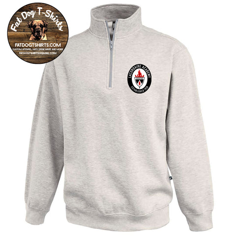 LACORDAIRE QUARTER ZIP-VINTAGE HEATHER