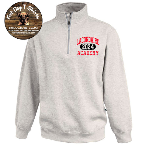 LACORDAIRE QUARTER ZIP-VINTAGE HEATHER