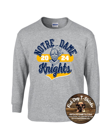 NDA  2024  GREY LONG SLEEVE T-SHIRT