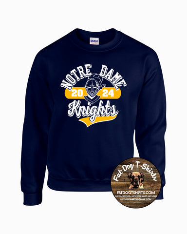 NDA KNIGHTS 2024-NAVY CREW FLEECE