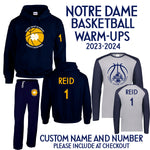 NOTRE DAME BASKETBALL WARM UPS 2023-2024-ADULT