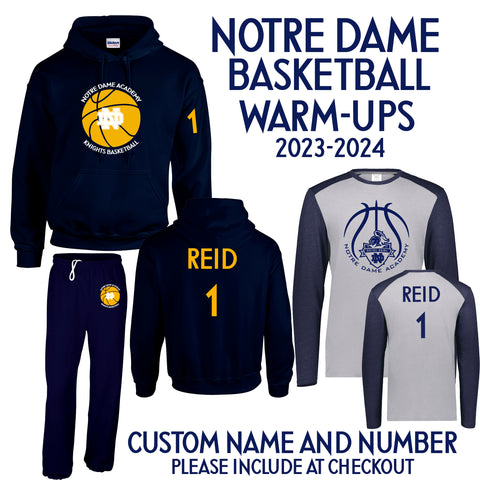 NOTRE DAME BASKETBALL WARM UPS 2023-2024-ADULT