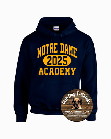 NOTRE DAME ACADEMY HOODIE-YOUTH AND ADULT SIZES 2025