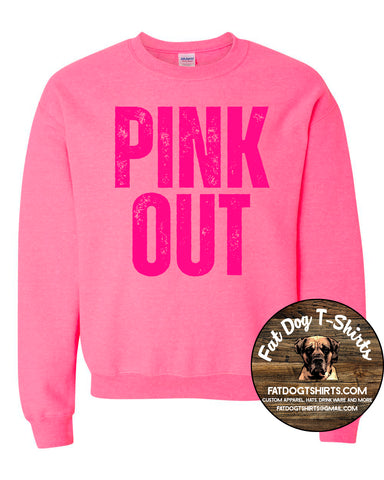 PINK OUT BREAST CANCER AWARENESS-T-SHIRT/HOODIE/LONG SLEEVE