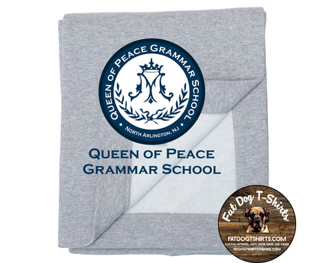 QUEEN OF PEACE BLANKET -GREY