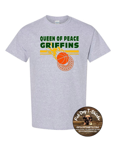 QUEEN OF PEACE -GRIFFINS BASKETBALLT-SHIRT -NEW