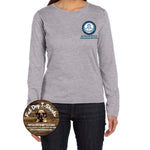 QUEEN OF PEACE LADIES LONG SLEEVE T-SHIRT-GREY