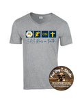 SAINT AMBROSE SCHOOL-UNISEX  GREY  V-NECK T-SHIRT