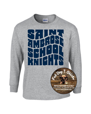SAINT AMBROSE SCHOOL- LONG SLEEVE  GROOVY T-SHIRT
