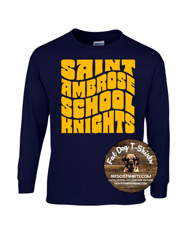 SAINT AMBROSE SCHOOL- LONG SLEEVE  GROOVY T-SHIRT