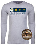 SAINT AMBROSE SCHOOL- LONG SLEEVE  RUNS ON FAITH LONG SLEEVE T-SHIRT
