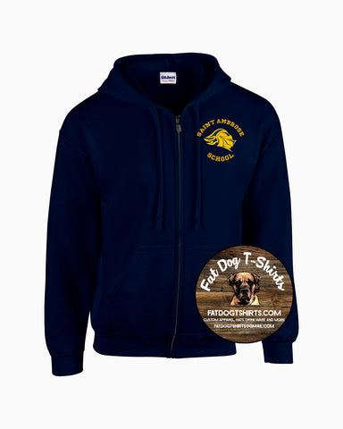 SAINT AMBROSE SCHOOL -NAVY ZIP HOODIE