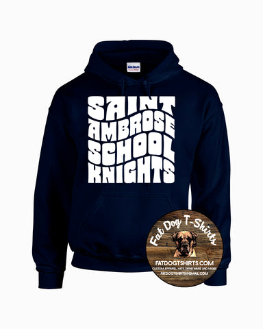 SAINT AMBROSE SCHOOL GROOVY NAVY HOODIE