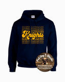 SAINT AMBROSE SCHOOL - NAVY STACKED KNIGHTS HOODIE