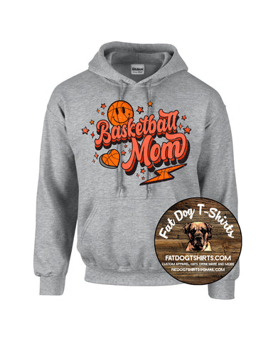 BASKETBALL MOM-SWEATSHIRTS HOODIE OR CREW NECK-NEW