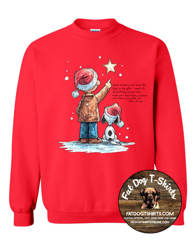 CHRISTMAS DOG CREW SWEATSHIRT/HOODIE/LONG SLEEVE NEW!