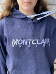 MONTCLAIR HIGH SCHOOL ROWING-PENNANT EMBROIDERY HOODIE-NAVY CHEST TEXT LOGO