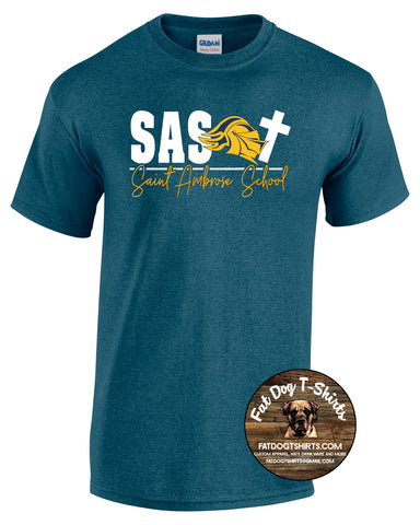 SAINT AMBROSE SCHOOL- HEATHER NAVY T-SHIRT