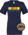 SAINT AMBROSE SCHOOL-LADIES  NAVY V-NECK T-SHIRT