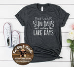 BOAT WAVES SUN RAYS LAKE DAYS-T-SHIRT