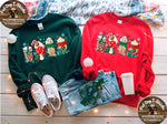 CHRISTMAS COFFEE HOODIES/CREW SWEATSHIRTS