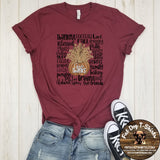 GIVE THANKS-FULL COLOR TYPOGRAPHY-T-SHIRTS