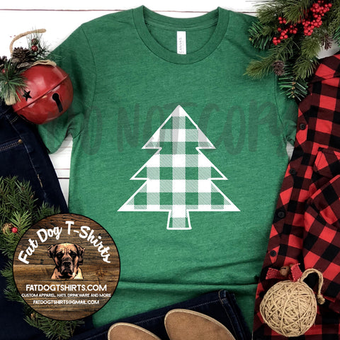 Buffalo Plaid Tree-T-Shirt/Long Sleeve/Crew Sweatshirt