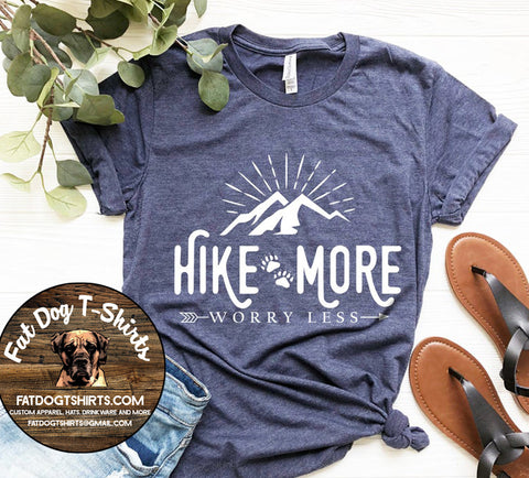 HIKE MORE WORRY LESS-T-SHIRTS/V-NECK T-SHIRT