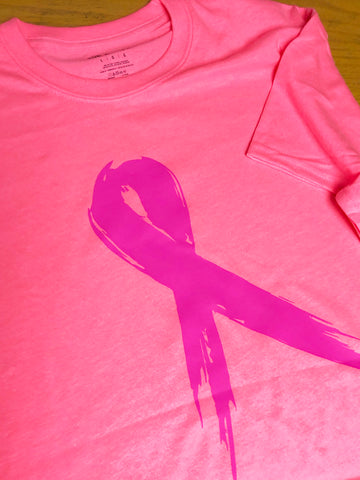 Breast Cancer Ribbon T-Shirt/Hoodie/Long Sleeve T-Shirt $10 (T-SHIRT)