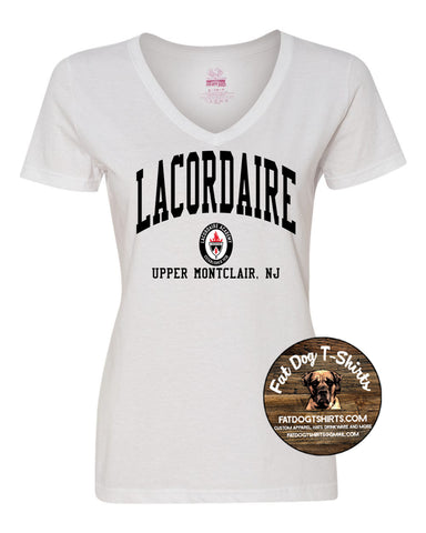 LACORDAIRE LADIES CUT V-NECK-WHITE