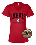 LACORDAIRE LADIES V-NECK T-SHIRT-RED