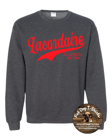 LACORDAIRE ALUMNI CREW FLEECE-W/RED