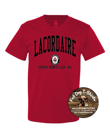 LACORDAIRE UNISEX V-NECK RED