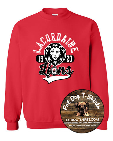 LACORDAIRE LIONS 1920 CREW FLEECE-RED