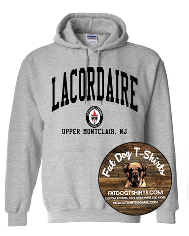 LACORDAIRE HOODIE-SPORT GREY W/RED OR BLACK