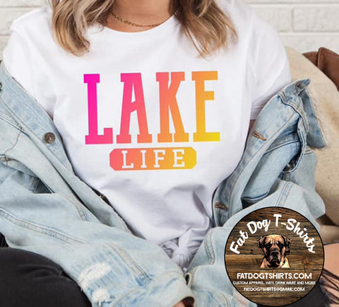 LAKE LIFE OMBRE ON WHITE