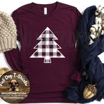 Buffalo Plaid Tree-T-Shirt/Long Sleeve/Crew Sweatshirt