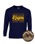 NDA KNIGHTS STACKED-LONG SLEEVE T-SHIRT