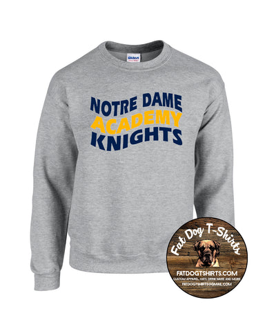 NDA KNIGHTS WAVE-SPORT GREY CREW SWEATSHIRT