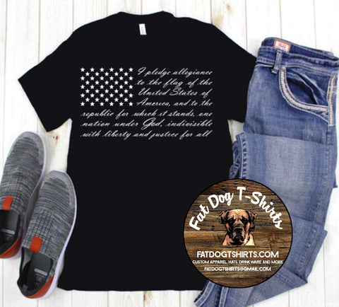 PLEDGE OF ALLEGIANCE FLAG-TSHIRT/HOODIE