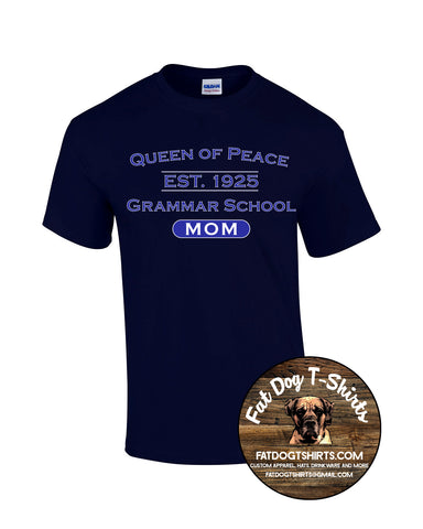 QUEEN OF PEACE MOM -NAVY T-SHIRT