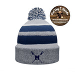 MONTCLAIR HIGH SCHOOL ROWING-STRIPED WINTER HAT NAVY/GREY