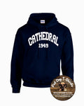 THE CATHEDRAL SCHOOL- TEXT LOGO HOODIE NAVY