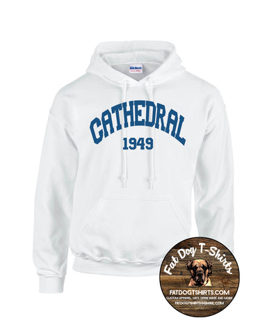 THE CATHEDRAL SCHOOL- TEXT LOGO HOODIE WHITE
