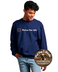 THRIVE FOR LIFE CREW FLEECE-NAVY