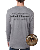 THRIVE FOR LIFE LONG SLEEVE T-SHIRT-GREY